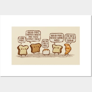 I Loaf Bread Puns Posters and Art